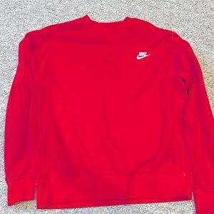 Red Nike Sweatsirt size M (unisex) GUC/EUC embroidered logo